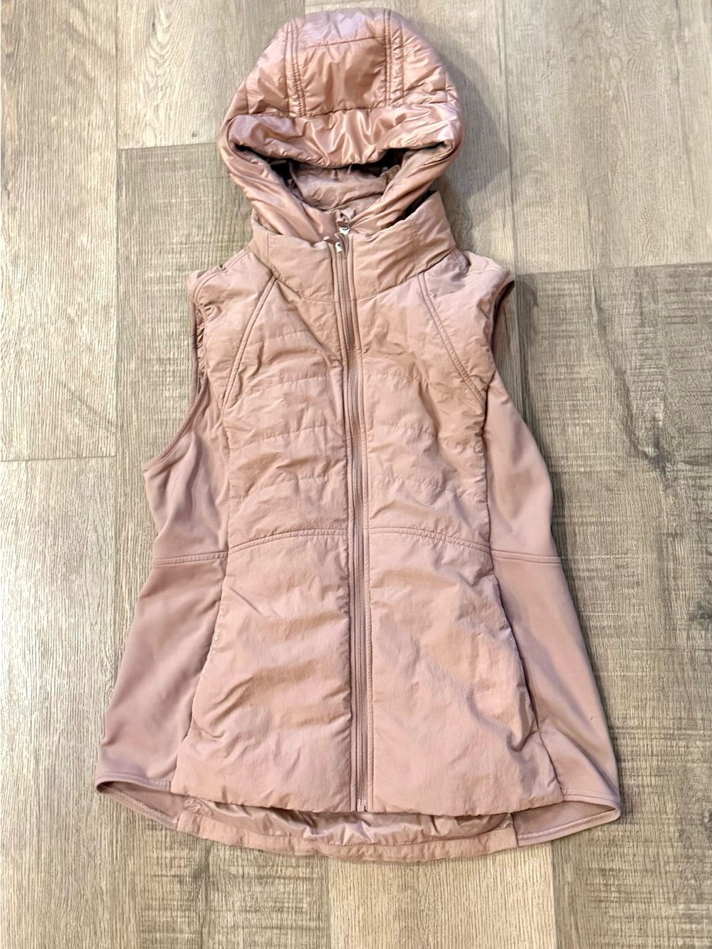 Lululemon Another Mile Vest Size 12 Pink Hooded Insulated Vest